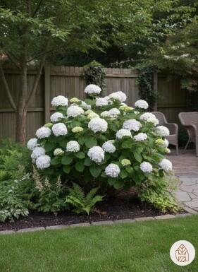 Hydrangea macrophylla 'The Bride' busk 30-35 cm