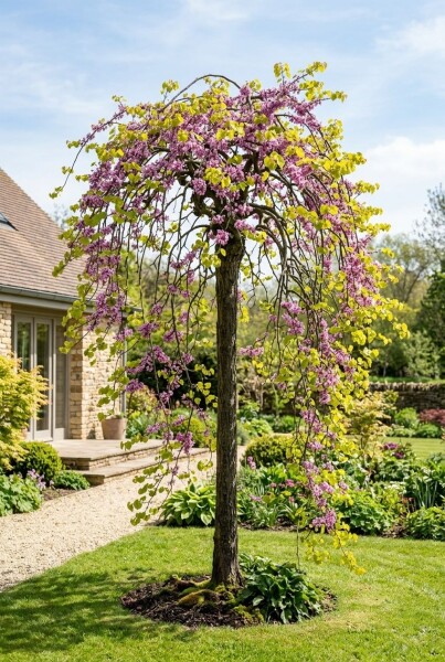 Cercis canadensis 'Golden Falls' fjerform 125-150 cm C10