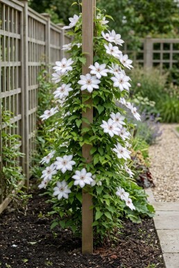 Clematis 'Mrs George Jackman' opstammet