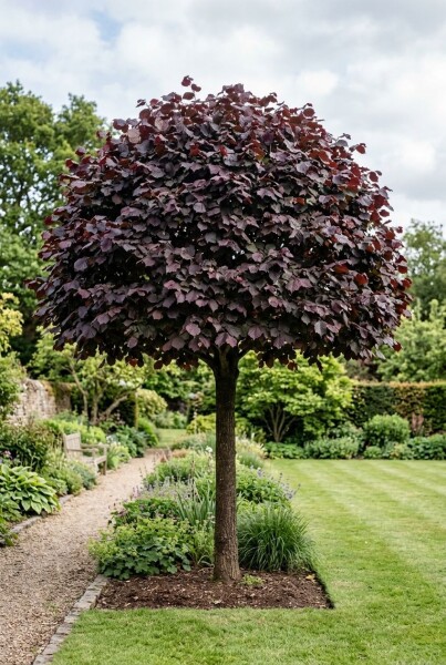 Corylus avellana 'Purple Umbrella' halvstamme stammehøjde 120 cm C10